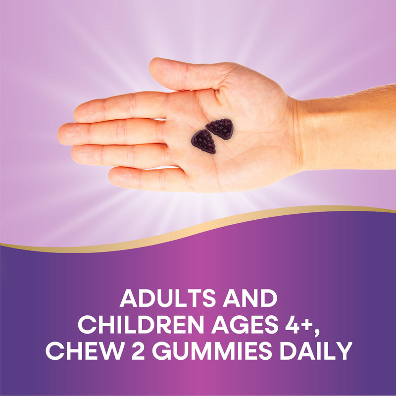 Nature's Way Sambucus Zero Sugar Immune Gummies, Daily Immune Support*, Black Elderberry Extract, Vitamin C, Vitamin D3, Zinc, Sugar Free, Sugar Alcohol Free, Plant-Based Sweeteners, 70 Gummies All Family 70 Count (Pack of 1)
