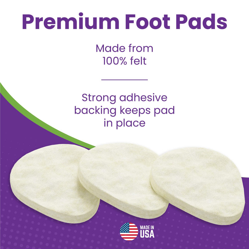 MARS WELLNESS Metatarsal Felt Foot Pad 1/8" Thick - USA Made - 6 Pairs (12 Pieces) 1/8\" Thick