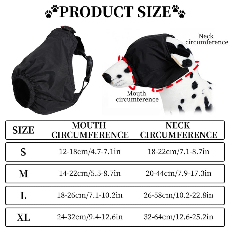 Dog Soothing Cap Dog Cap Eye Mask Calming Dog Eye Mask for Dogs Soothing Eye Mask Nylon Mask, Used for Grooming, Against Bites and Against Car Sickness (L) L - BeesActive Australia