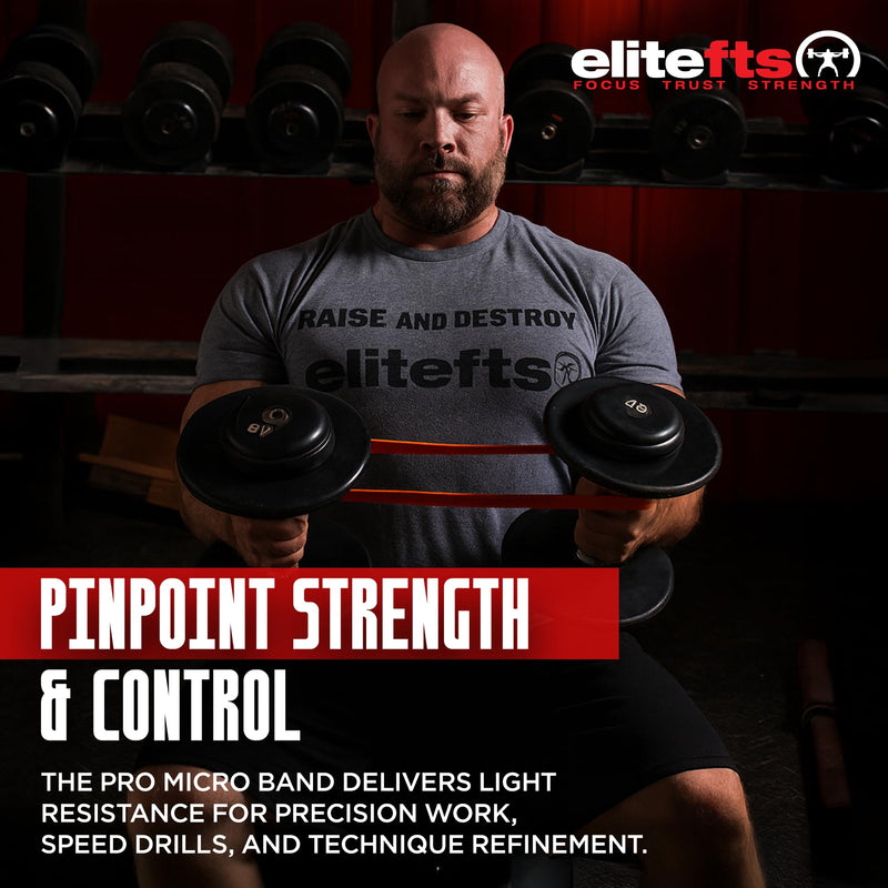 EliteFTS Pro Resistance Band - Boost Core Stability and Flexibility with This Portable, Joint-Friendly Tool Pair PRO MICRO RESISTANCE BAND