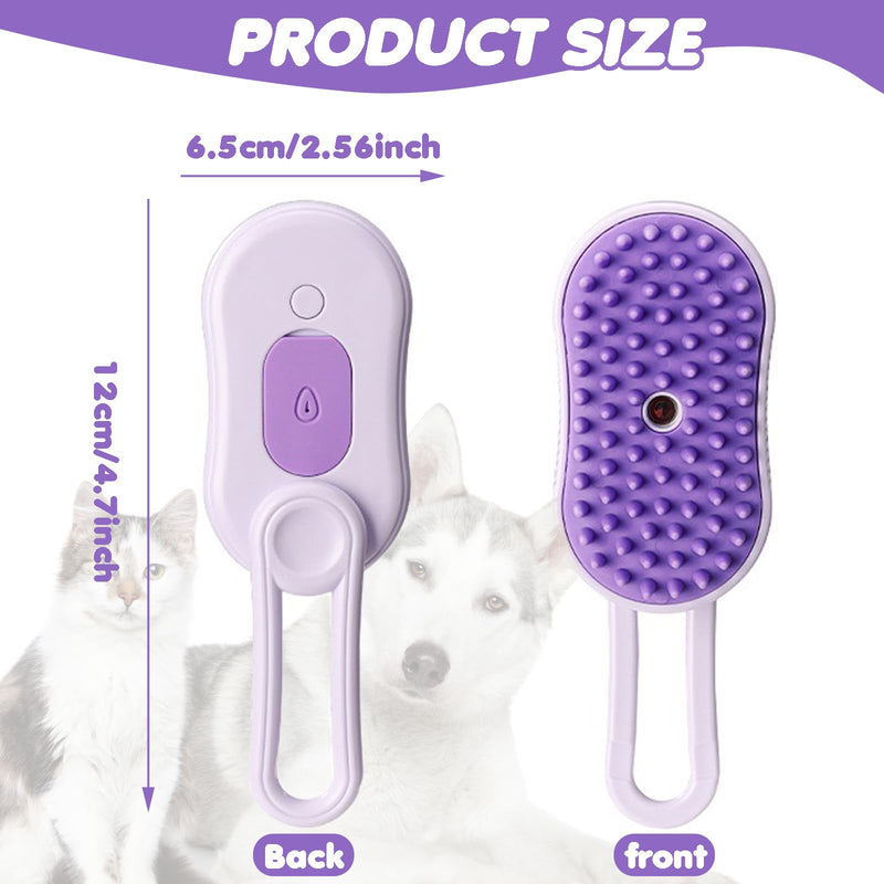 DONGTATA 3-in-1 Cat Steam Brush Cat Steamer Cat Brush Cat Spray Massage Comb Cat Massage Brush Eliminate Flying Hair for Cats and Dogs Pet Brush - BeesActive Australia