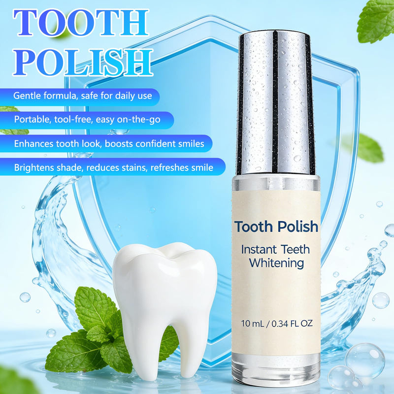 2PCS Tooth Paint, Tooth Polish,Instant White Tooth Paint,Natural Teeth Whitening Paint,Portable Oral Care,Safe Formula & Long-Lasting Results
