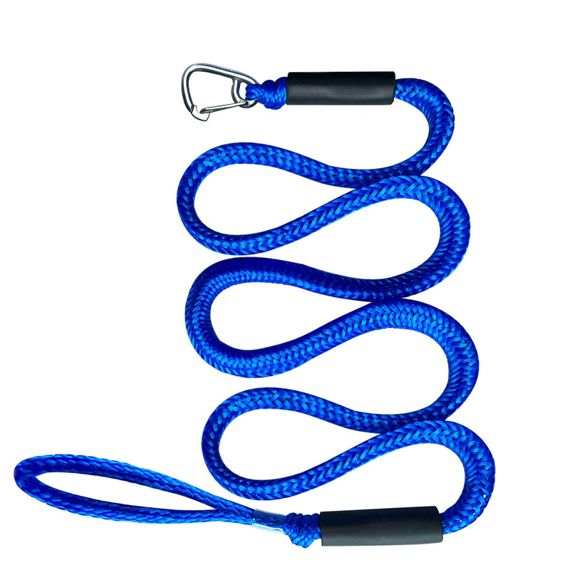 Bungee Dock Line with Stainless Steel Clip Boat Rope Mooring String with Foam Float for Docking,Kayak,Watercraft,SeaDoo,Pontoon,Canoe,Power Boat Accessory,7-10ft (Blue,with One Hook Blue 7FT-with One Hook - BeesActive Australia