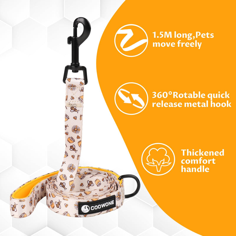 Dog Cat Harness and Leash Set, Puppia Soft Mesh Padded and Adjustable Puppy Vest Cute Dog Clothes Escape Proof Easy Walk Dog Accessories (Honeybee, M (Neck 13.4"-16.5"; Chest 17.7"-23")) Honeybee M (Neck 13.4"-16.5"; Chest 17.7"-23") - BeesActive Australia