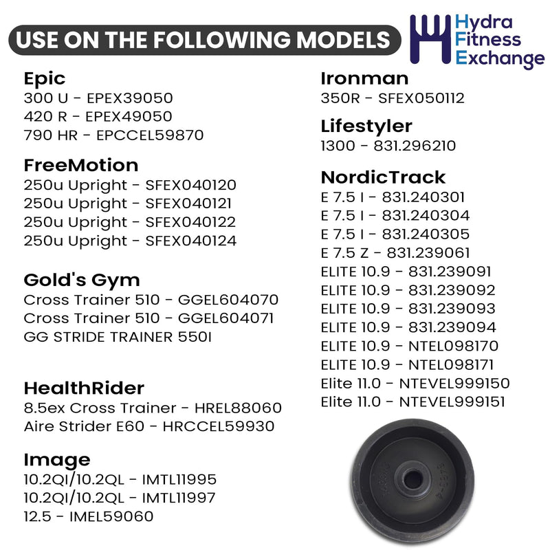 Transport Wheel 148803 Works with NordicTrack Epic FreeMotion Health Rider Ree-bok Elliptical