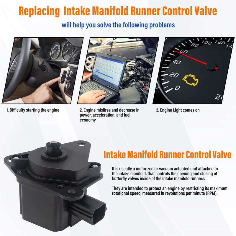 911-902 Intake Manifold Runner Control Valve IMRC 4884549AD Compatible with Jeep Compass Patriot Dodge Caliber Journey Avenger Chrysler Sebring 1.8L 2.0L 2.4L