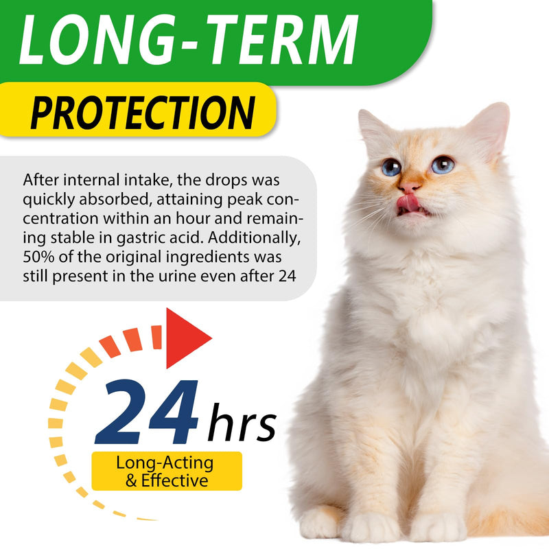 Antibiotics for Cats, Cat Antibiotics, Natural Herbal Drops for Infections, Supports Immunity & Itch Relief, Chicken Flavor 60ml