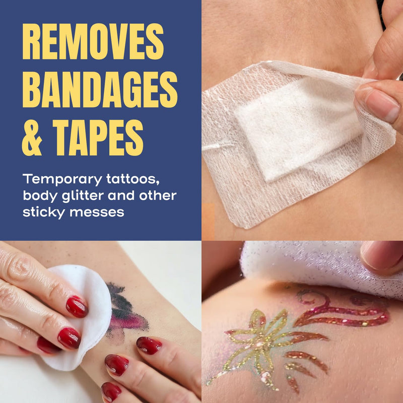 Sting-Free Adhesive Remover - 4 oz Gentle & Pain-Free Bandage, Strong Adhesive Remover - Ideal for Sensitive Skin, Sports Tape, Dialysis Ports, Continuous Blood Glucose Monitoring, Colostomy Bag Care