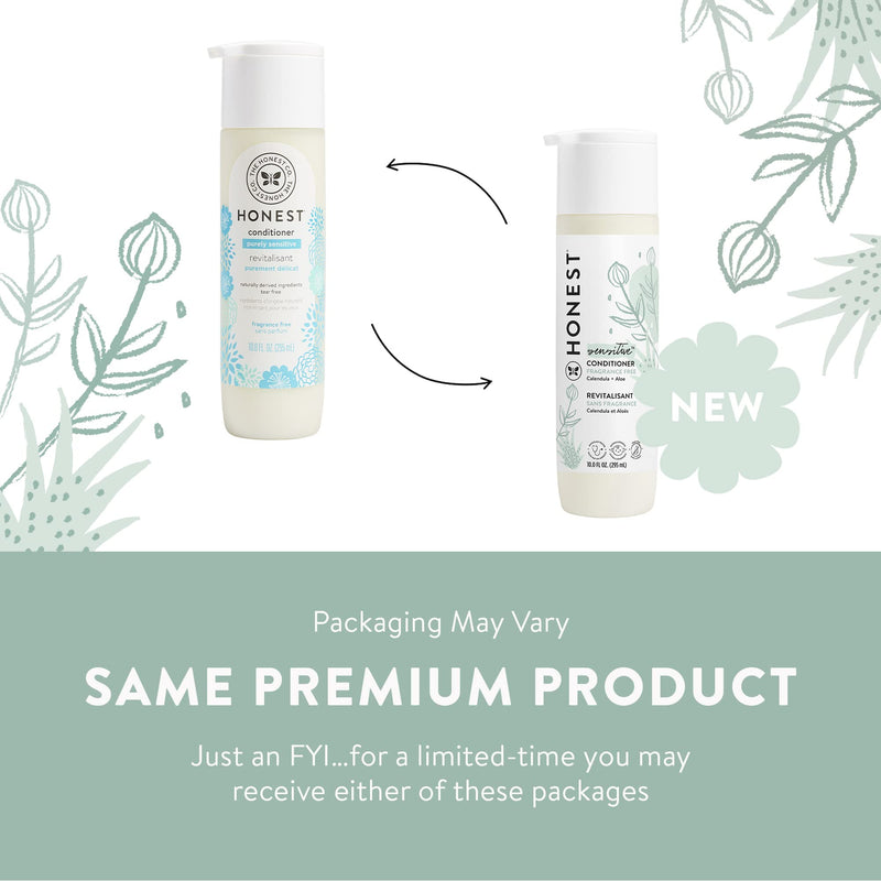 The Honest Company Silicone-Free Conditioner | Gentle for Baby | Naturally Derived, Tear-free, Hypoallergenic | Fragrance Free Sensitive, 10 fl oz 10 Fl Oz (Pack of 1) - BeesActive Australia