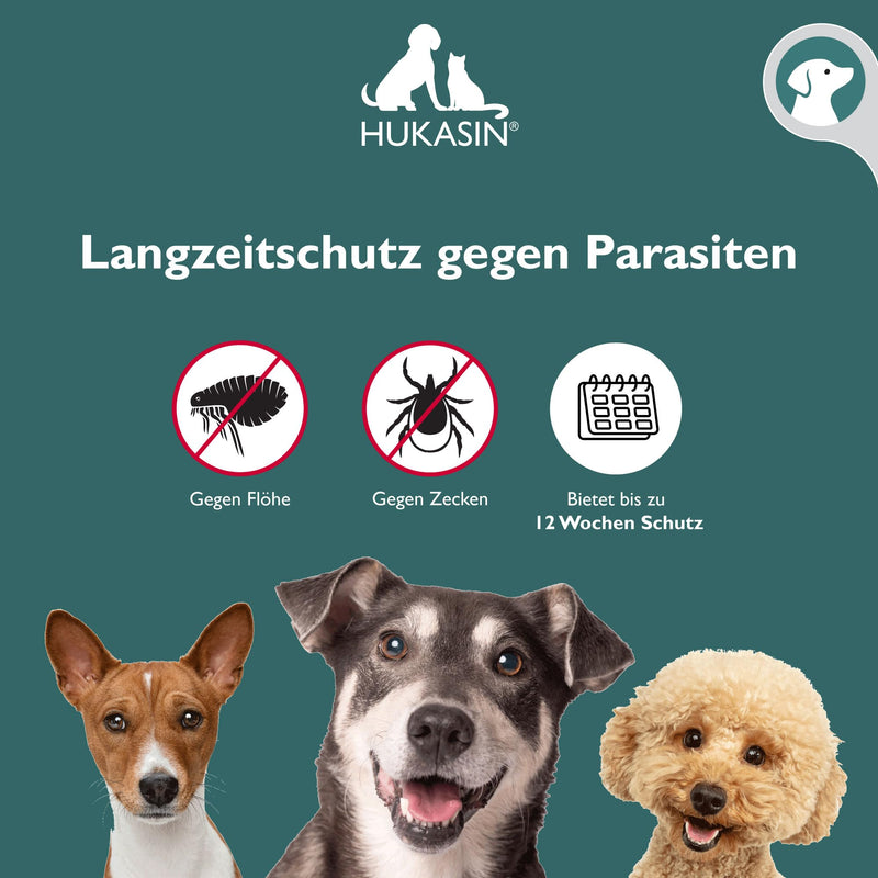 Hukasin® Spot On Dog - tick and flea protection - long-lasting tick protection for dogs and flea treatment for dogs up to 12 weeks, for the health of your dog - BeesActive Australia