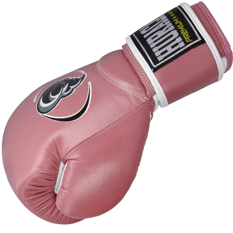 Boxing Gloves – Genuine & Synthetic Leather 10, 12, 14 y 16 Oz (Pink, 12 oz, Genuine Leather)