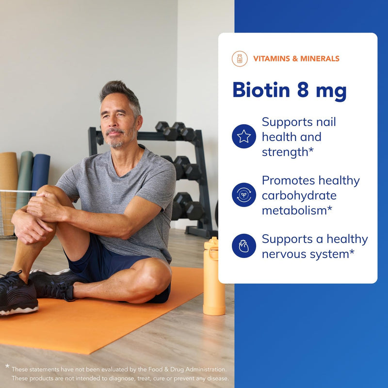 Pure Encapsulations Biotin 8 mg, 60 Counts | B Vitamin Supplement for Stress Relief, Hair, Skin, and Nail Strengthening, Metabolism, Carbohydrate Support* 60 Count (Pack of 1)