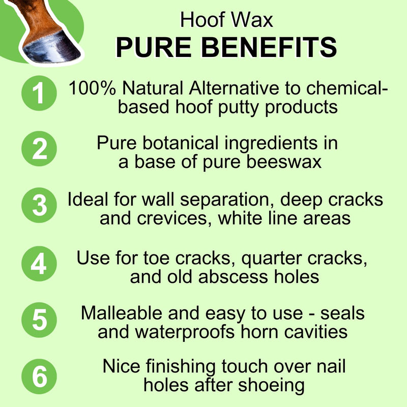 Hoof Wax - Hoof Putty Wax That Helps Heal and Protect Your Horse's Hooves - Perfect for Horse Hoof Wall Separation, Cracks, Crevices and White Line - 7 oz. tin - BeesActive Australia