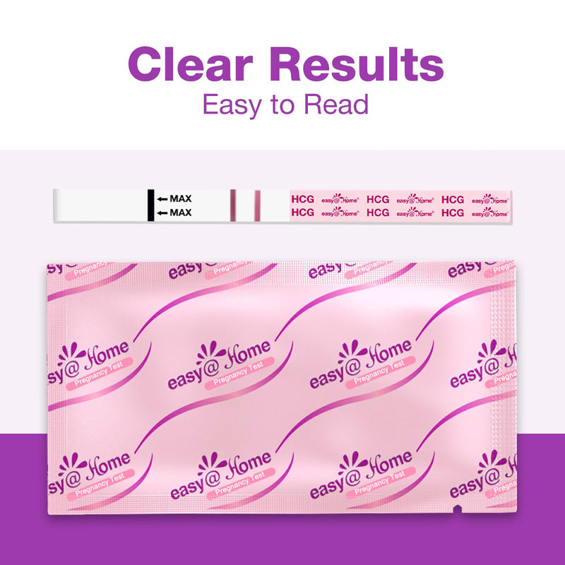 Easy@Home 40 Pregnancy Test Strips with 40 Urine Cups: Accurate Early Detection - Sensitive & Fast Clear Results - Designed for Women Trying to Conceive | 40 hCG Pregnancy Strips+ Urine Cups 40 Count (Pack of 1) - BeesActive Australia