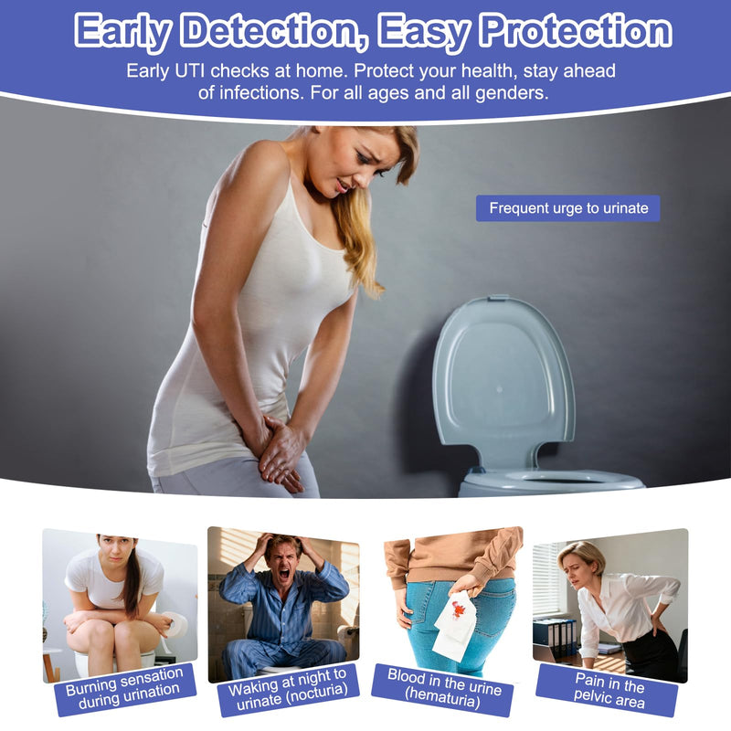 3-in-1 UTI Test Strips, Full Panel Urinary Tract Infection Test Kit at Home for Women Men Kids, Detection with Accurate Leukocytes, Nitrite, and PH Readings, Simple at-Home Urine Test Strips, 50ct - BeesActive Australia