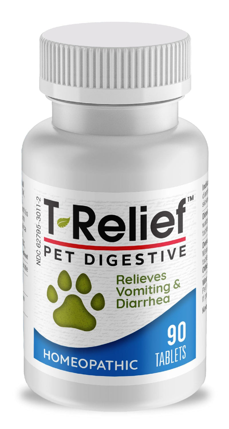 MediNatura T-Relief Pet Digestive Complete GI Relief 90ct and Pet Pain Relief 90ct for Dogs & Cats Bundle