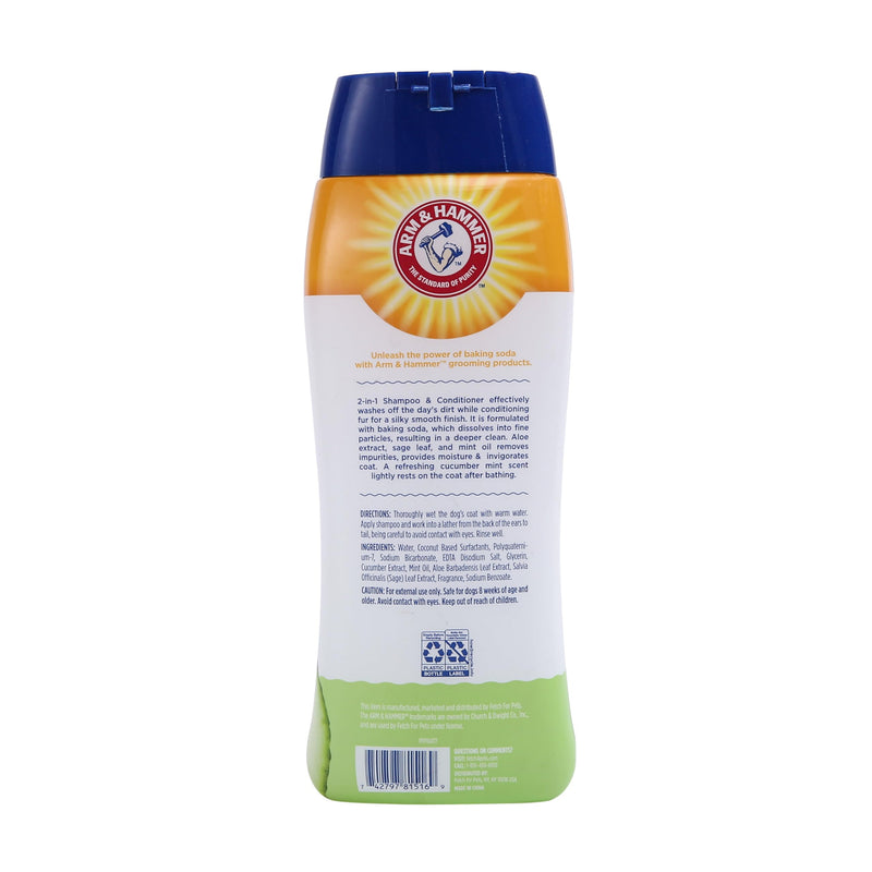 Arm & Hammer for Pets 2-In-1 Shampoo & Conditioner for Dogs | Dog Shampoo & Conditioner in One | Cucumber Mint, 20 Ounce Bottle Dog Shampoo and Conditioner for All Dogs 20 Fl Oz (Pack of 1) - BeesActive Australia