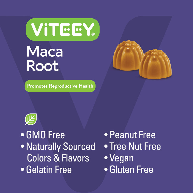Viteey Black Maca Root Gummies | Drive, Passion & Energy Support - Black Maca Root for Men & Women - Vegan, Gluten Free - 120 Count 60 Count (Pack of 2)