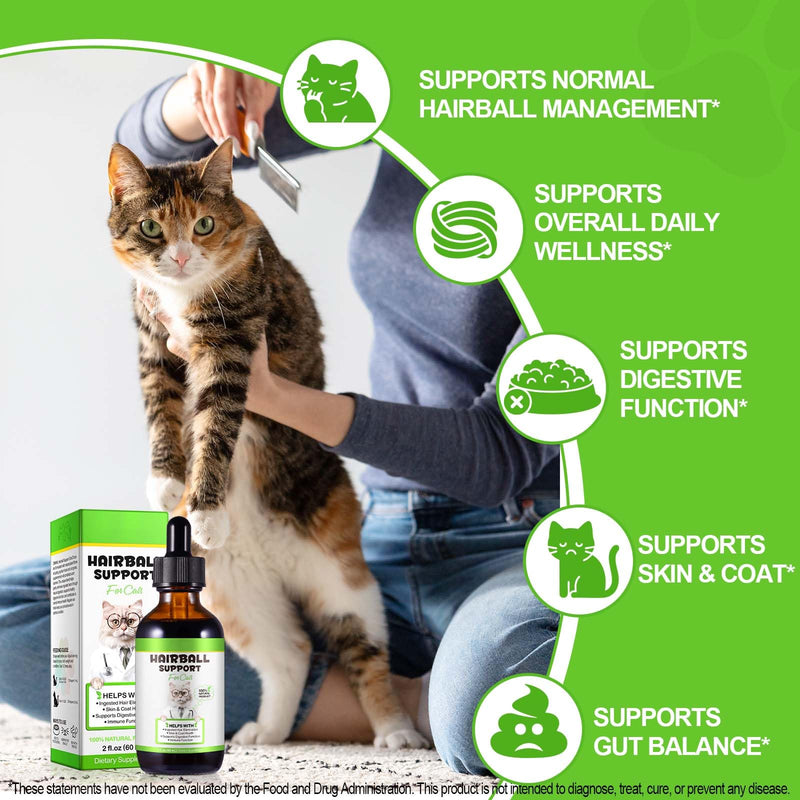 Hairball Remedy Paste for Cats,taurine for Cats 60ml, Enzyme & Taurine Formula for Gut Health, Ideal for Kittens & Adult Cats