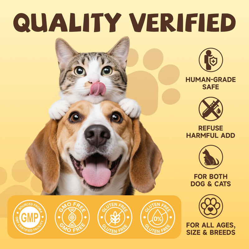 Mushroom for Dogs & Cats Lumps & Bumps, Turkey Tail Mushroom for Dog with MSM for Joint Health, 16 in 1 Dog Mushroom Powder with Reishi, Lion’s Mane-Immune, Cognitive, Digestive, Liver Health & Skin