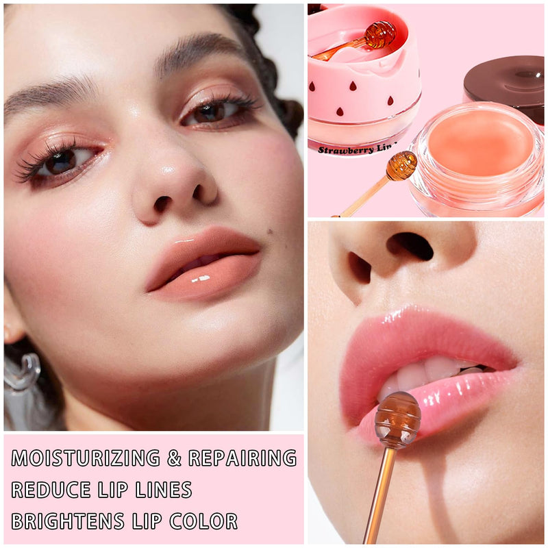 Clouds Bee Propolis Vanilla Lip Balm ‚Äì Hydrating & Moisturizing Overnight Lip Sleeping Mask, Exfoliating Lip Treatment with Bee Extracts, Natural Care for Dry Lips, Honey Pot Design