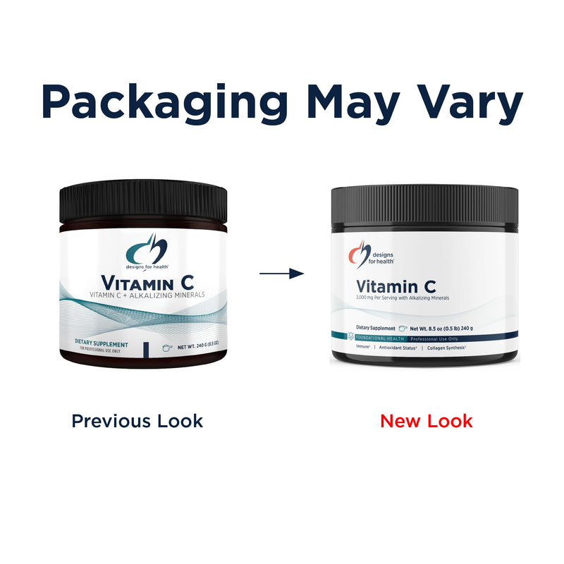 Designs for Health Buffered Vitamin C Powder 2000mg - Powdered Vitamin C (Ascorbic Acid) for High Dosing with Alkalizing Minerals to Be Gentle on The Stomach - Non-GMO Drink Mix (80 Servings / 240g)