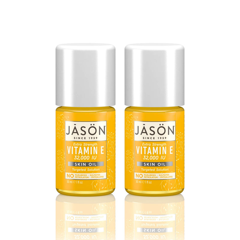 JASON Vitamin E 32,000 IU Extra Strength Skin Oil, Targeted Solution, 1.1 Ounce Bottle (Pack of 2) 1 Fl Oz (Pack of 2)