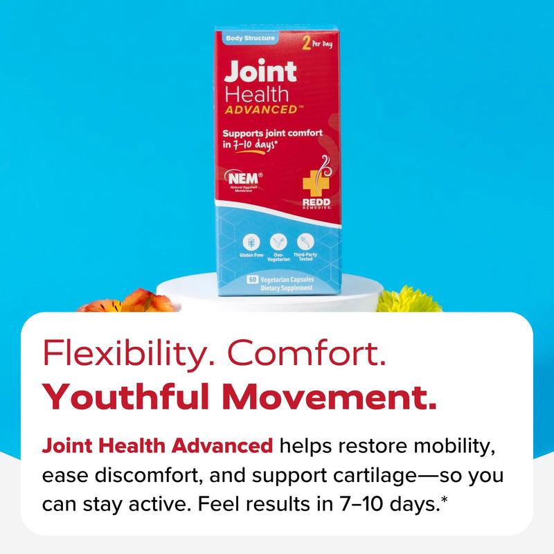 Redd Remedies, Joint Health Advanced, Helps Strengthen Connective Tissue and Cartilage, Fast-Acting Comfort with Boswellia Serrata and Turmeric, 60 Vegetarian Capsules Unflavored 60 Count (Pack of 1)