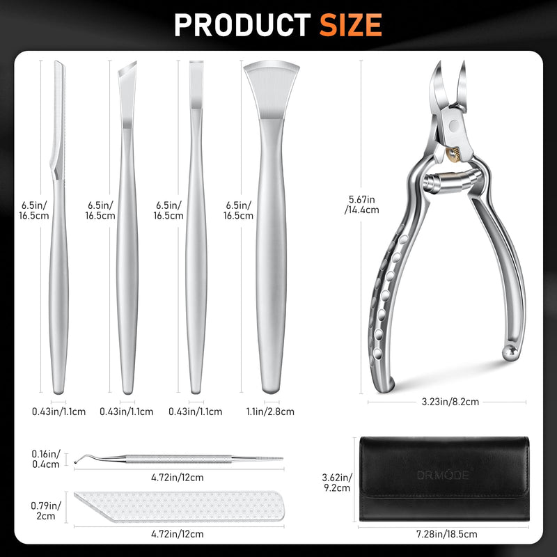 7PCS Ingrown Toenail Removal Kit, Professional Pedicure Tools for Feet, Toe Nail Clippers & Pedicure Knife Set with Corn Removers, Foot Scraper, Callus Shaver, Calloused Feet, Cuticle Remover Tool - BeesActive Australia