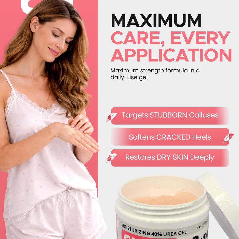 CLEAR Urea Cream 40 Percent Plus 2% Salicylic Acid (4oz) Made in USA | Urea Foot & Hand Cream Softens Cracked Heels & Dry Skin with Tea Tree & Coconut Oil - Callus & Corn Treatment 40% Urea & 2% Salicylic Acid | Tea Tree Oil & Coconut 4 Fl Oz (Pack of 1) - BeesActive Australia