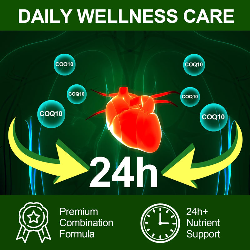 JulyDeer CoQ10 200mg with Vitamin E 20mg Coenzyme Q10 Supplement 60 Caps | 3-Party Tested, Non-GMO, Gluten-free, High Absorption Antioxidant Support Heart, Energy, Overall Health for Women and Men 60 Count(Pack of 1)