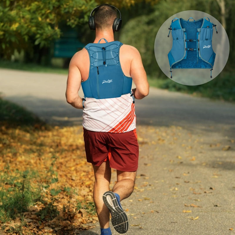 Running Hydration Vest Lightweight Hydration Backpack with 1.5L Water Bladder for Women Men Hiking Backpack Vest Pack for Cycling Race Marathon Camping