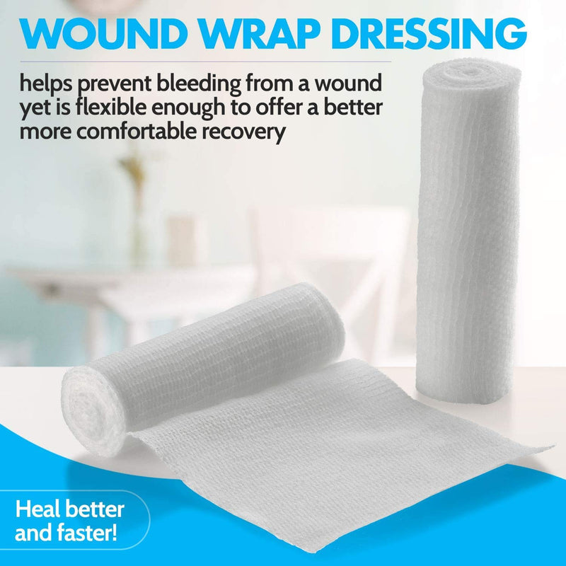Gauze Bandage Rolls - 4 Yards Per Roll of Medical Grade Gauze Bandage and Stretch Bandage Wrapping for Dressing All Types of Wounds and First Aid Kit by MEDca, (3" Pack of 36) 3 Inch 36 Count (Pack of 1) - BeesActive Australia