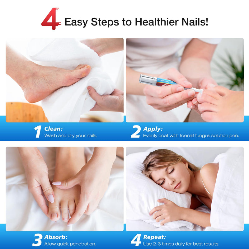 Toenail Fungus Treatment Extra Strength - Fungi Nail Pen Repair for Damaged Nails, Fast-Acting Solution for Toe & Fingernail Fungi, Ideal for Nail Health Concerns Athletes 5ml/0.18FLOZ 3Pcs