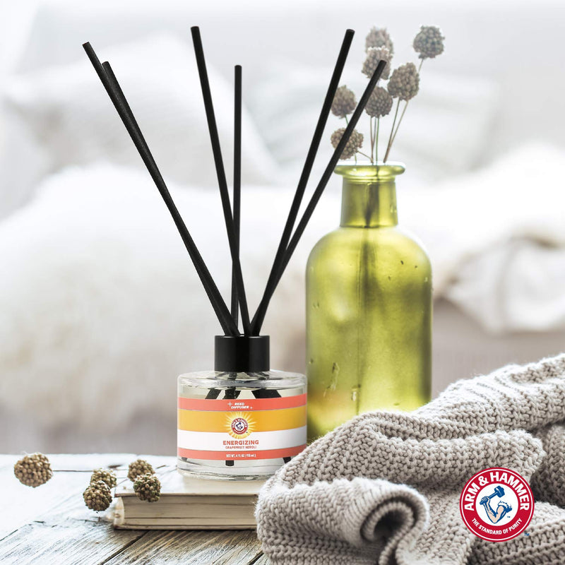Arm & Hammer for Pets Air Care Energizing Reed Diffuser for Pets | 4 FL Oz Grapefruit Neroli Reed Diffuser to Eliminate Pet Odors | Reed Diffuser for Easy and Effective Pet Odor Elimination - BeesActive Australia