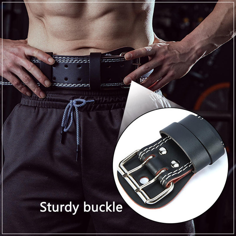 Luwint Weight Lifting Belt, 5.9" Wide PU Leather Belt with Lower Back Support, Gym Bodybuilding Belt with Lifting Straps for Powerlifting & Weightlifting Medium - BeesActive Australia