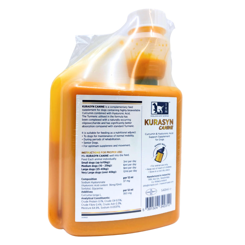 TRM Pet Kurasyn Canine Joint Aid For Dogs & A Food Supplement - Perfect To Maintain Healthy Mobility, During Rehabilitation, Senior And Joint Care (540ml)