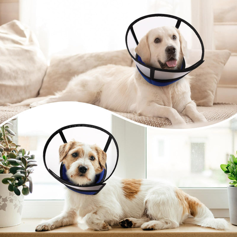PUZAUKAL Dog Neck Brace, Neck Brace for Dogs, Soft and Breathable, Dog Collar, Leak Protection, Adjustable, Dog Neck Brace After Surgery, Blue (L) L - BeesActive Australia