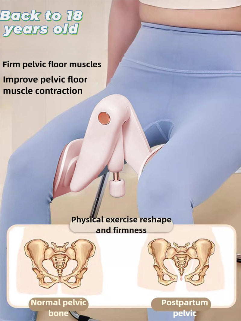Pelvic Floor Exercise Devices for Women, Kegel Inner Thigh Exerciser, Adjustable Resistance Thigh Trainer, 360°Rotatable Pads, TIME&Call Calculate Exerciser for Home Workout, Hip Strengtheners