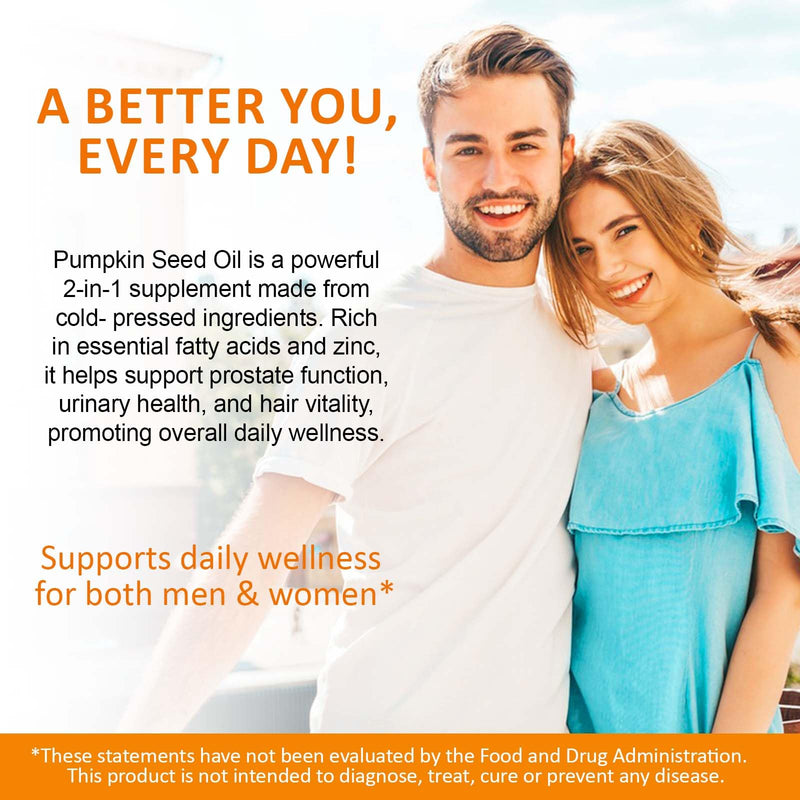 Pumpkin Seed Oil Capsules, Cold Pressed Pure Virgin Pumpkin Seed Oil Softgels Essential Omega-3/6, Fatty Acids, Phytosterols, Vitamin E, Supports Hair Health, Prostate Function - 300 Softgels - BeesActive Australia