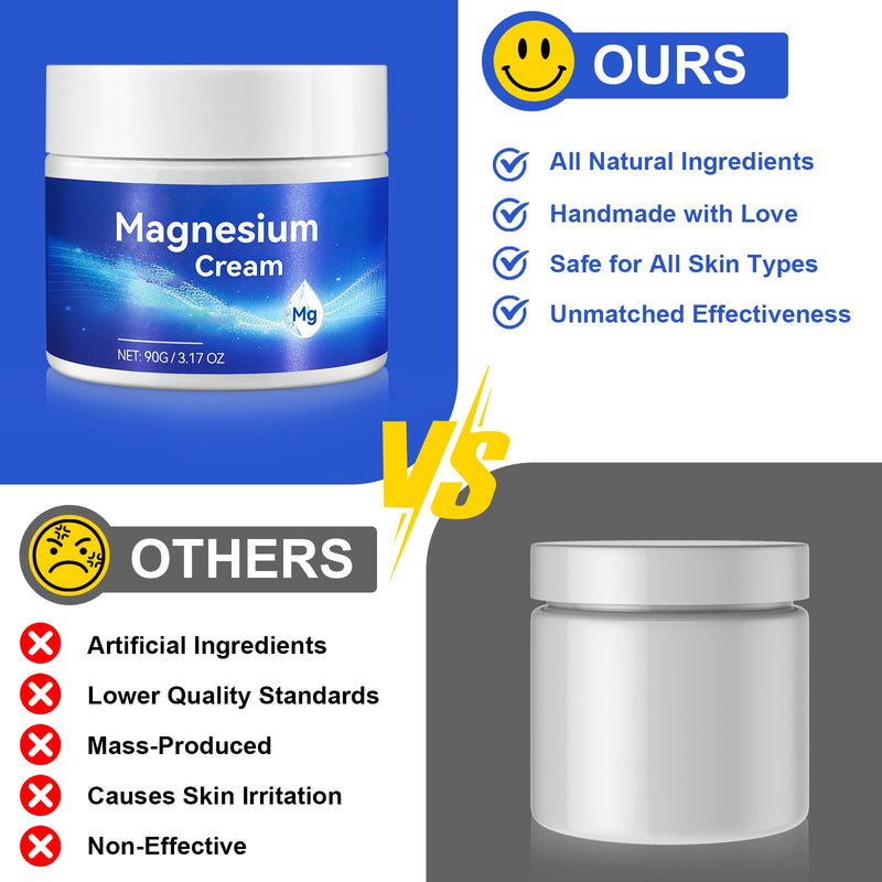 ReliCo Magnesium Cream - Pure Magnesium Oil with Vitamin E, Magnesium Lotion 3.17 Fl Oz (Pack of 1) - BeesActive Australia