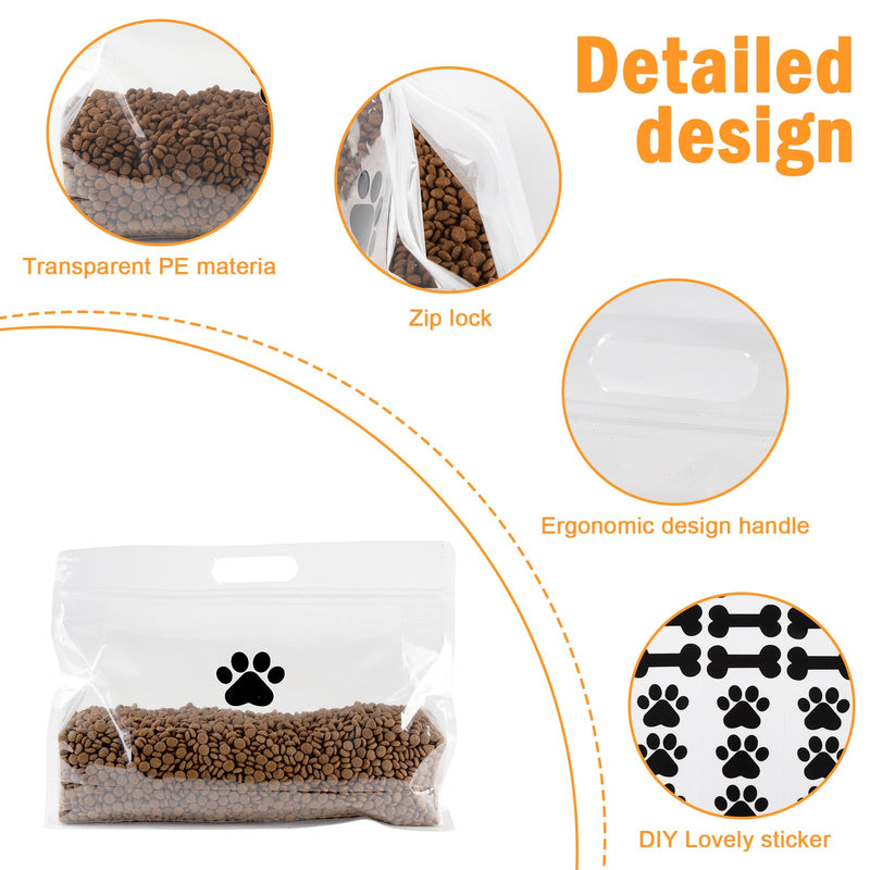 30pcs Travel Dog Food Container,Dog Food Bag,Stand Up Pet Food Storage Bag,Dog Cat Food Travel Bag with Handle,Portable and Waterproof Pet Kibble Container,Dog Camping Essentials - BeesActive Australia
