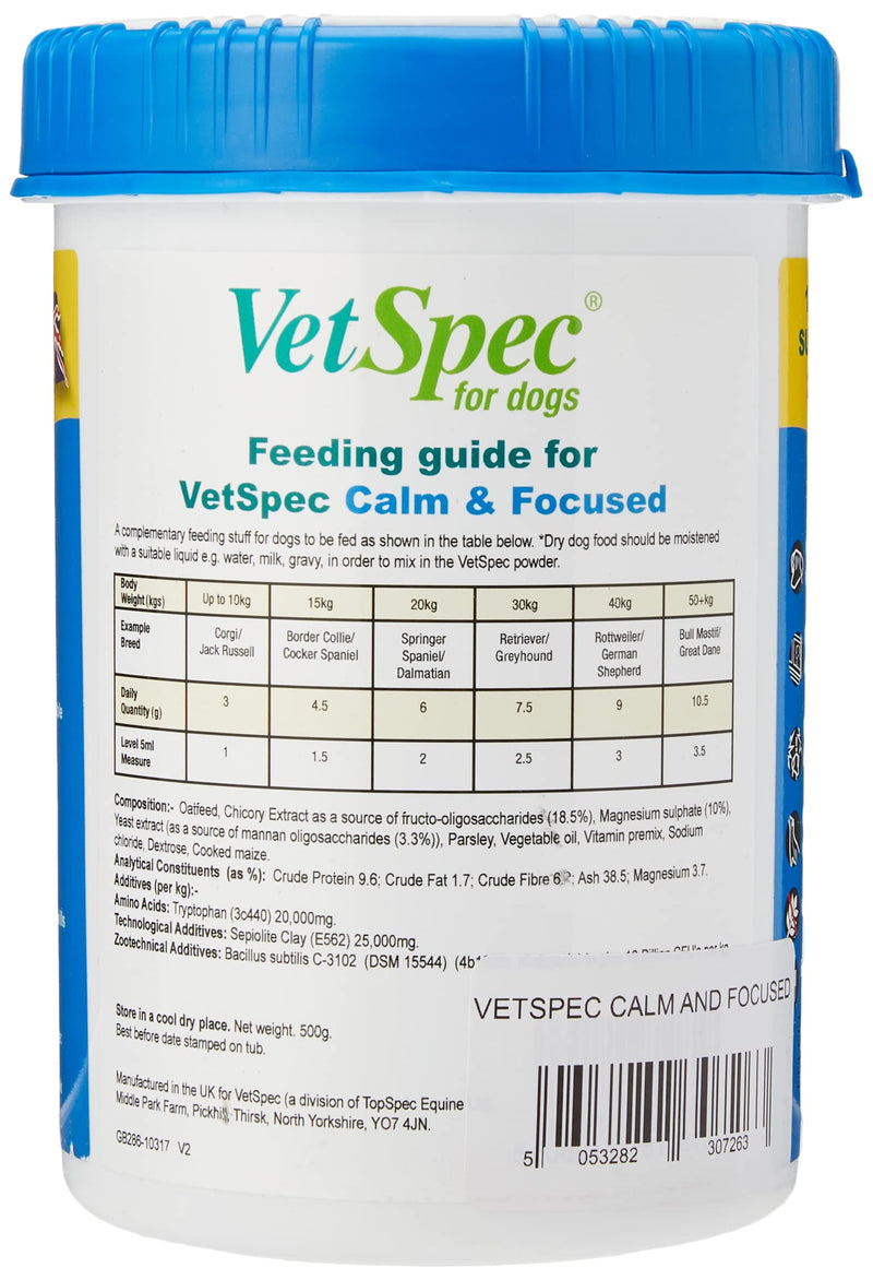 TopSpec Vetspec Calm & Focused,500 g (Pack of 1)