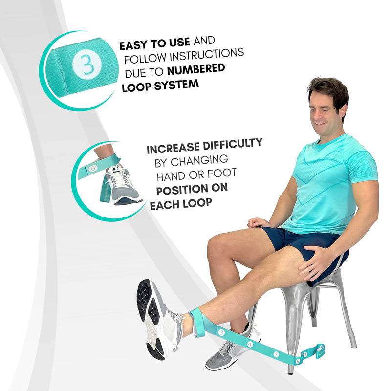 Resistance Bands for Seniors - Exercise Band to Improve Mobility and Strength - Standing & Chair Exercises for Seniors Including Videos and Printable Exercise Instructions Green - Light Strength