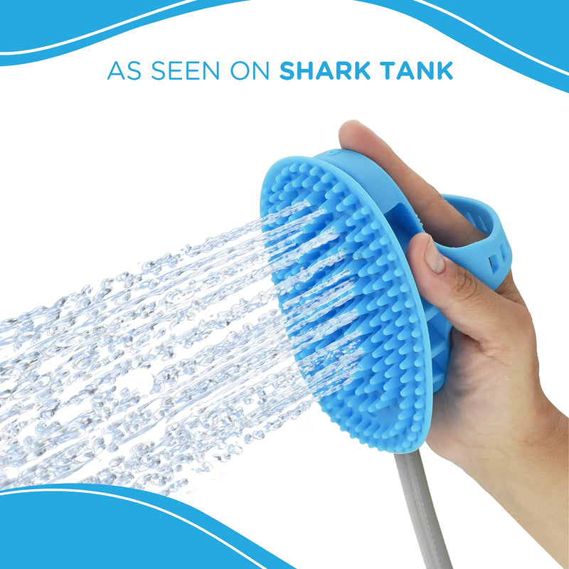 Aquapaw 5-in-1 Horse Bathing Tool & Curry Comb for Washing, Spraying, Scrubbing, Massaging & Grooming | Includes 3 Foot Garden Hose & Adapter | 1 Size Fits All - Great for Horses, Livestock & Big Dogs - BeesActive Australia