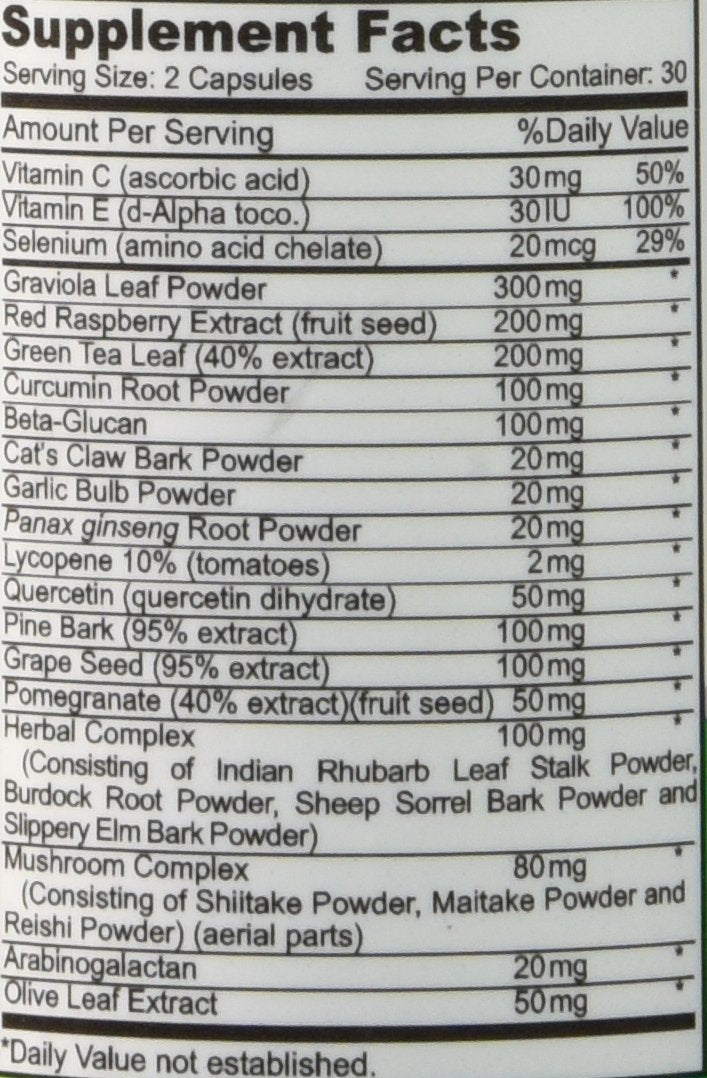 Immune Support Supplement – Antioxidant Complex for Immune System Health | Red raspberry, pomegranate, pine bark, grape seed & green extracts, rich in polyphenols & lycopene, superior antioxidant
