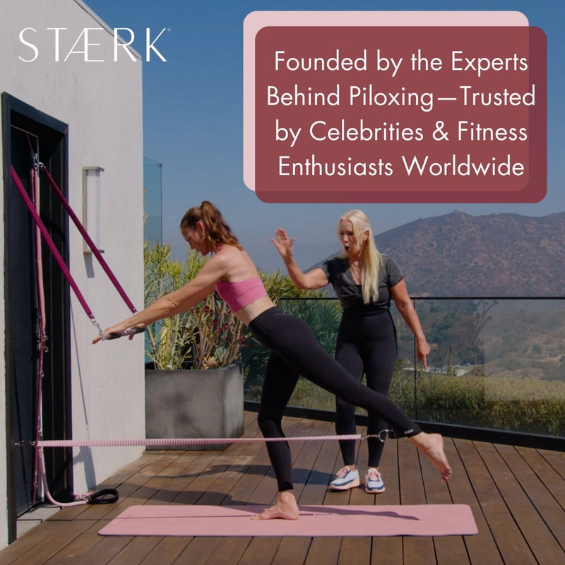 STAERK Pilates Suspension Training System - Premium Resistance Training Kit - At-Home Pilates for Strength & Flexibility - Resistance Bands Set for Home Gym, Travel, and Outdoors Medium Resistance Band Set - BeesActive Australia
