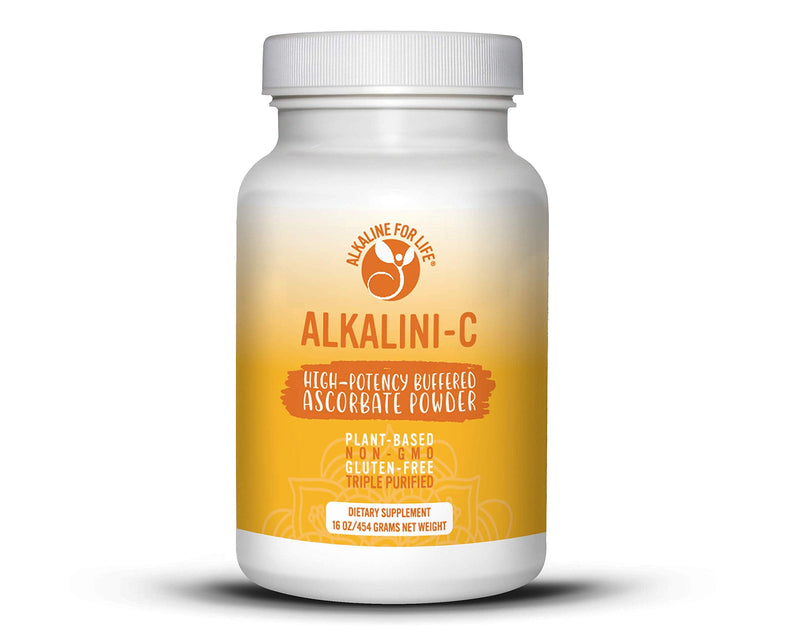 Alkaline for Life Buffered Vitamin C Powder, Corn-Free, L-Ascorbate | 1,584 Mg L-Ascorbate Per Half-Teaspoon; With Potassium, Calcium, Magnesium, Zinc; Non-Acidic, Gentle; Vegan 16 Ounce (Pack of 1)