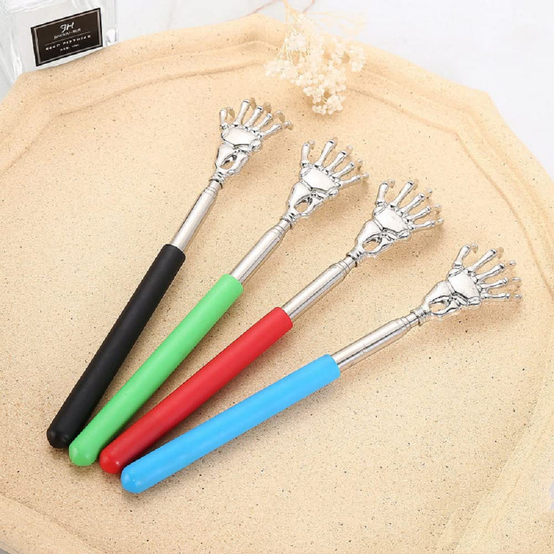 DOCCESTU Stainless Steel Back Scraper Super Portable Retractable Back Scraper for Men and Women Retractable Massage Tool Ghost Claw to Relieve Body itching Cute Claw(Blue) blue - BeesActive Australia