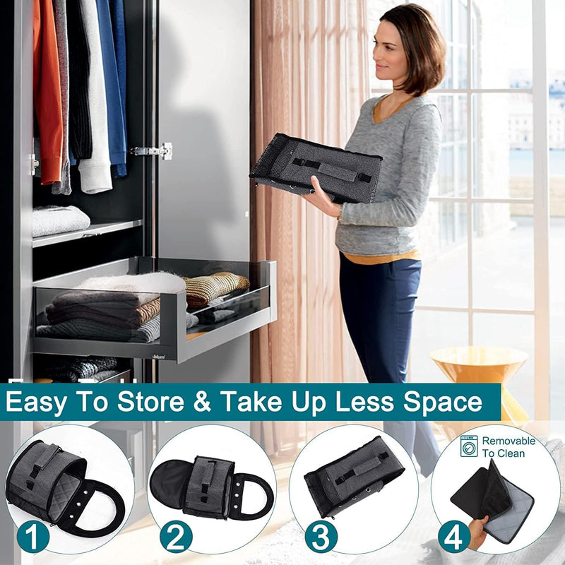 Kelivi Small Pet Carrier Guinea Pig Carrier with Water Bottle Hole Rabbit Carrier Portable Double Door Outdoor Carrier Gray Large - BeesActive Australia